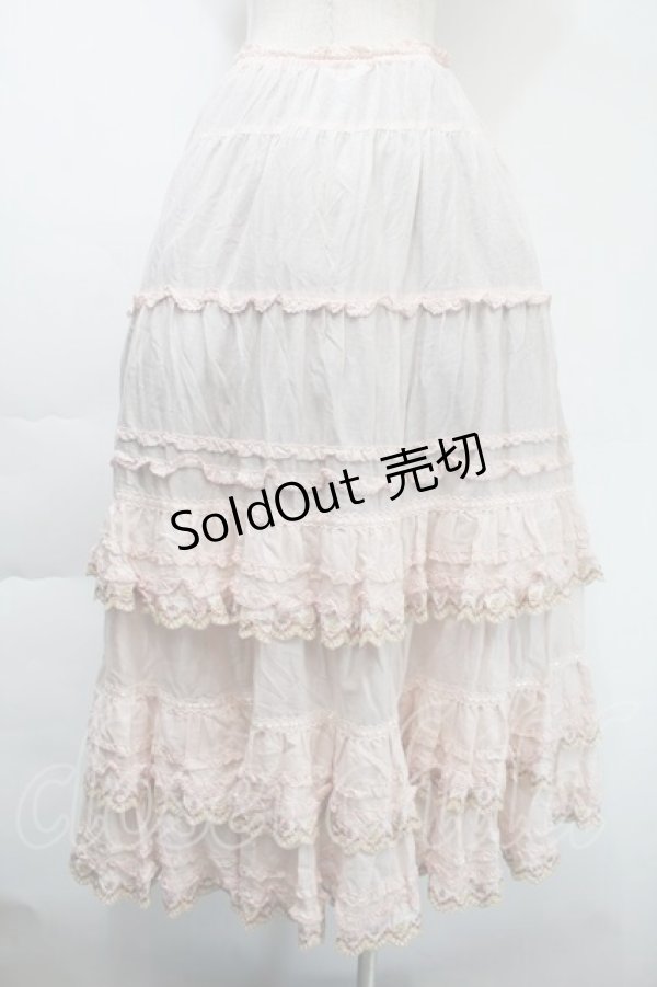 画像2: PINK HOUSE / ドイリーレース使いスカート  ピンク S-25-11-03-049-LO-SK-SZ-ZS (2)