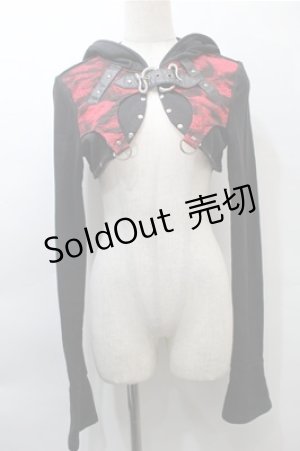 画像: PUNK RAVE / フード付きボレロ S 黒ｘ S-25-11-05-001-PU-JA-HR-ZS