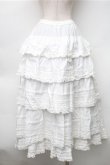画像2: PINK HOUSE / ローンフリルティアードスカート  白 S-25-11-05-038-LO-SK-AS-ZS (2)