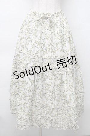 画像: PINK HOUSE / White Cloverプリントスカート  オフ S-25-11-05-041-LO-SK-SZ-ZS