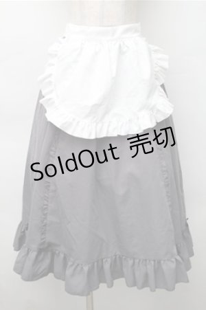 画像: Cherirulu Chocola / MYフリルスカート+エプロン  グレー S-25-11-05-043-LO-SK-AS-ZS