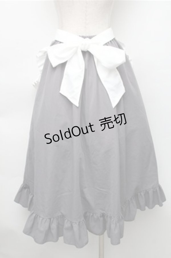 画像2: Cherirulu Chocola / MYフリルスカート+エプロン  グレー S-25-11-05-043-LO-SK-AS-ZS (2)
