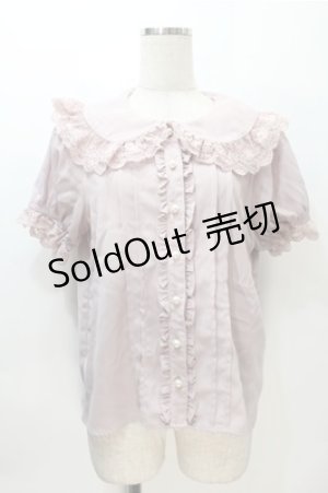 画像: Ank Rouge / パールボタンレースブラウス  ピンク S-25-11-05-004-CA-BL-HR-ZS