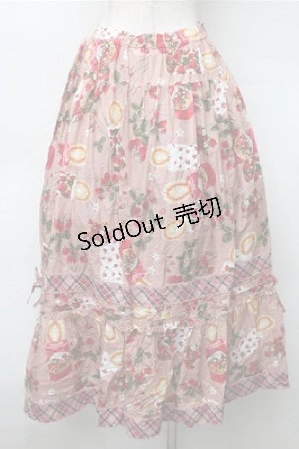 画像2: PINK HOUSE / スカーレットキャンドルプリントスカート  ピンク S-25-11-05-045-LO-SK-AS-ZS (2)