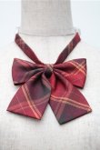 画像3: 海月社 / リボン付きチェックスカート  赤 S-25-11-05-047-LO-SK-HR-ZS (3)