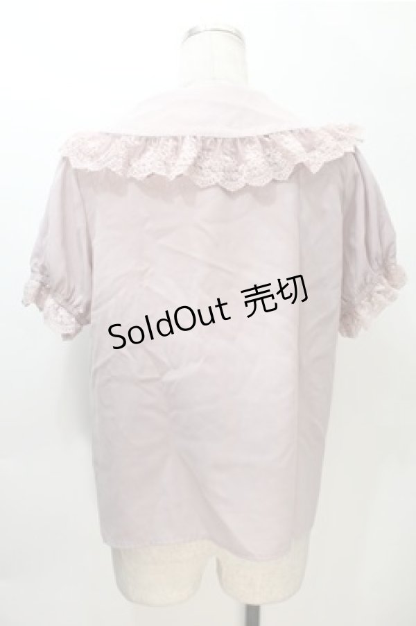 画像2: Ank Rouge / パールボタンレースブラウス  ピンク S-25-11-05-004-CA-BL-HR-ZS (2)