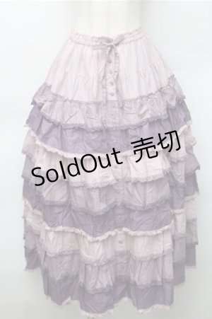 画像: PINK HOUSE / グラデーションティアードスカート  ラベンダー S-25-11-05-050-LO-SK-AS-ZS