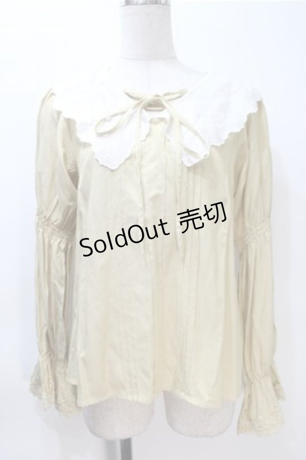 画像1: axes femme / ビッグ襟ブラウス  イエロー S-25-11-05-005-AX-BL-HR-ZS (1)