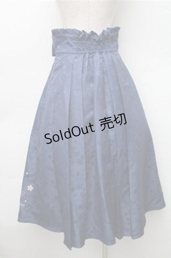 画像2: Cute.Q / 和風うさぎスカート S 紺 S-25-11-05-053-EL-OP-HR-ZS (2)