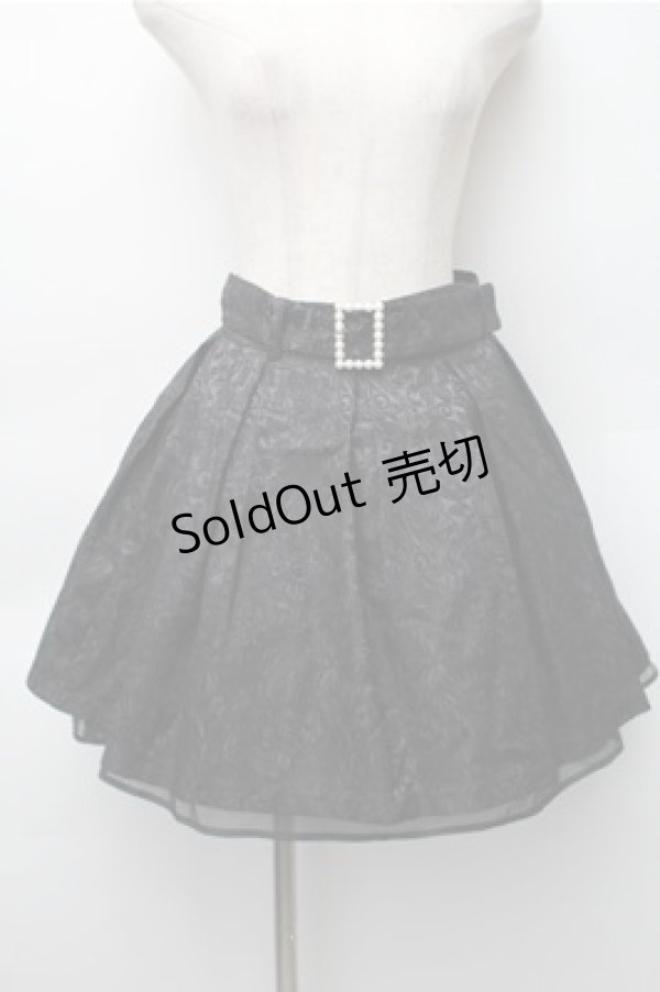 画像1: Ank Rouge / ジャガードスカート  黒 S-25-11-05-055-CA-SK-HR-ZS (1)