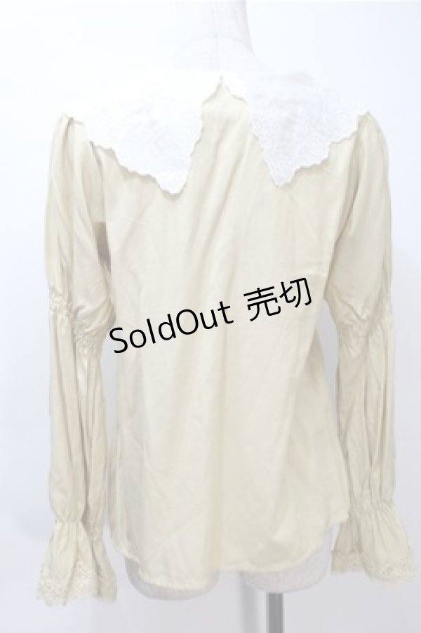 画像2: axes femme / ビッグ襟ブラウス  イエロー S-25-11-05-005-AX-BL-HR-ZS (2)