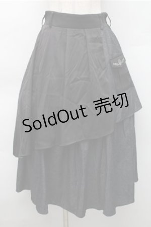 画像: axes femme / アシメティアードロングスカート  黒 S-25-11-05-057-AX-SK-HR-ZS