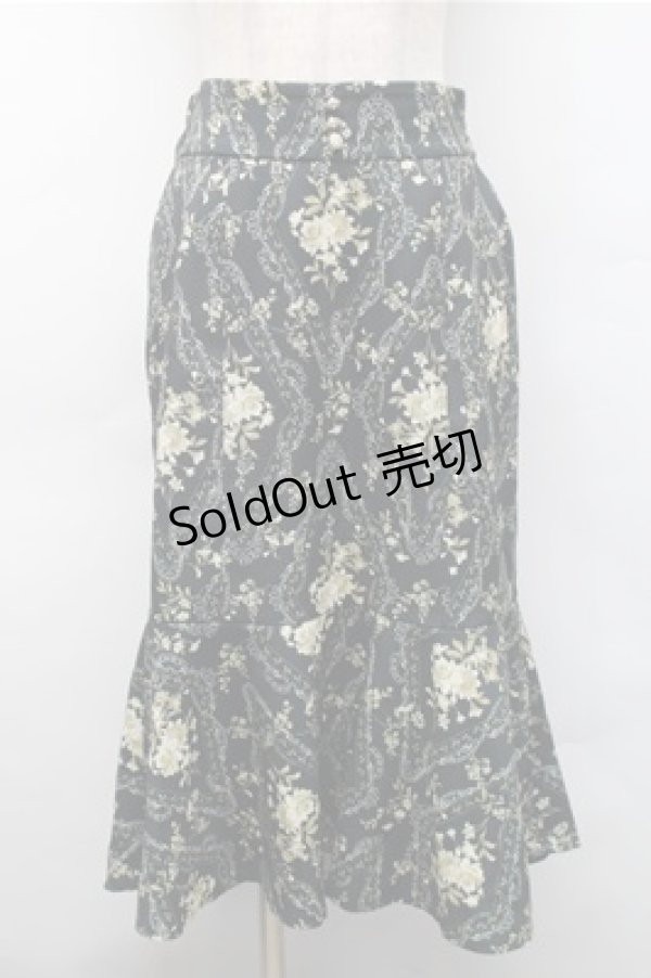 画像1: axes femme POETIQUE / フラワープリントスカート  グリーン S-25-11-05-058-AX-SK-HR-ZS (1)