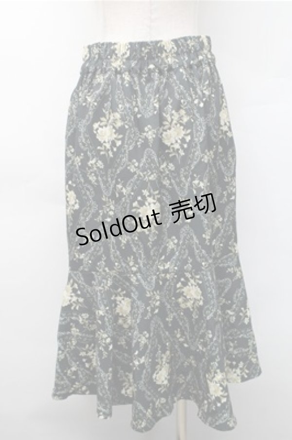 画像2: axes femme POETIQUE / フラワープリントスカート  グリーン S-25-11-05-058-AX-SK-HR-ZS (2)