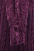 画像3: axes femme / ボタンデザインニットワンピース  ワイン S-25-11-05-059-AX-OP-HR-ZS (3)