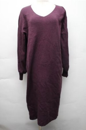 画像: axes femme / ボタンデザインニットワンピース  紫 S-25-11-05-060-AX-OP-HR-ZS