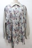 画像1: DXMOUVE / 臓器の観客柄 切替長袖シャツ  カーキ S-25-11-05-007-PU-BL-HR-ZS (1)