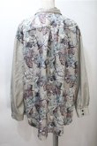 画像2: DXMOUVE / 臓器の観客柄 切替長袖シャツ  カーキ S-25-11-05-007-PU-BL-HR-ZS (2)
