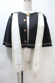 画像1: 中国ロリータ / ケープトップス M 黒ｘ白 S-25-11-05-011-LO-TO-HR-ZS (1)