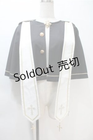 画像: 中国ロリータ / ケープトップス M 黒ｘ白 S-25-11-05-011-LO-TO-HR-ZS