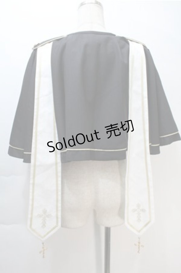 画像2: 中国ロリータ / ケープトップス M 黒ｘ白 S-25-11-05-011-LO-TO-HR-ZS (2)