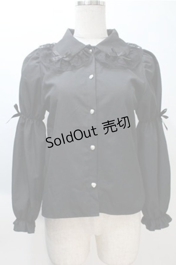 画像1: Lovely Tency / レースブラウス  黒 S-25-11-05-012-LO-BL-AS-ZS (1)