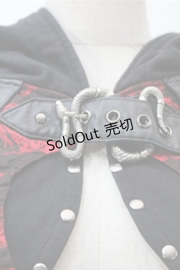 画像4: PUNK RAVE / フード付きボレロ S 黒ｘ S-25-11-05-001-PU-JA-HR-ZS (4)