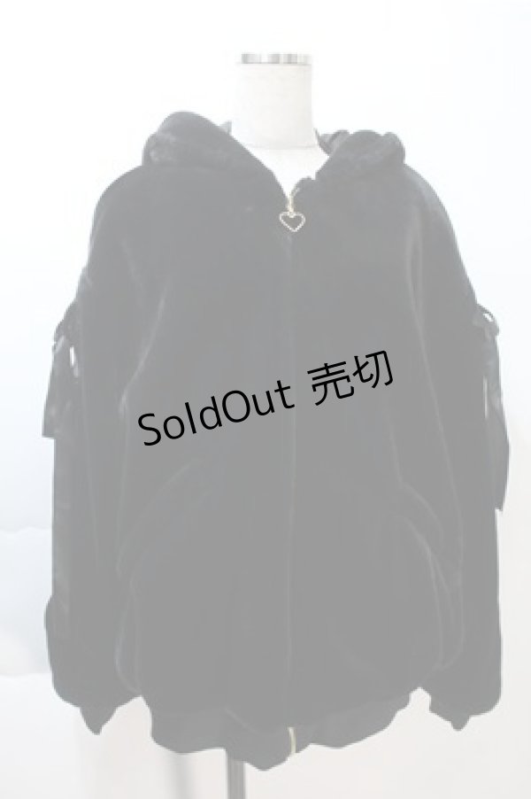 画像1: LOLITAその他(お買取対象外) / 袖レースアップうさみみファーブルゾン  黒 S-25-11-05-015-LO-JA-HR-ZS (1)