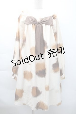 画像: 中国ロリータ / 三毛猫ワンピース  ブラウン S-25-11-05-021-LO-OP-HR-ZS