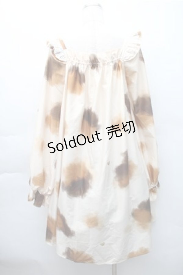 画像2: 中国ロリータ / 三毛猫ワンピース  ブラウン S-25-11-05-021-LO-OP-HR-ZS (2)