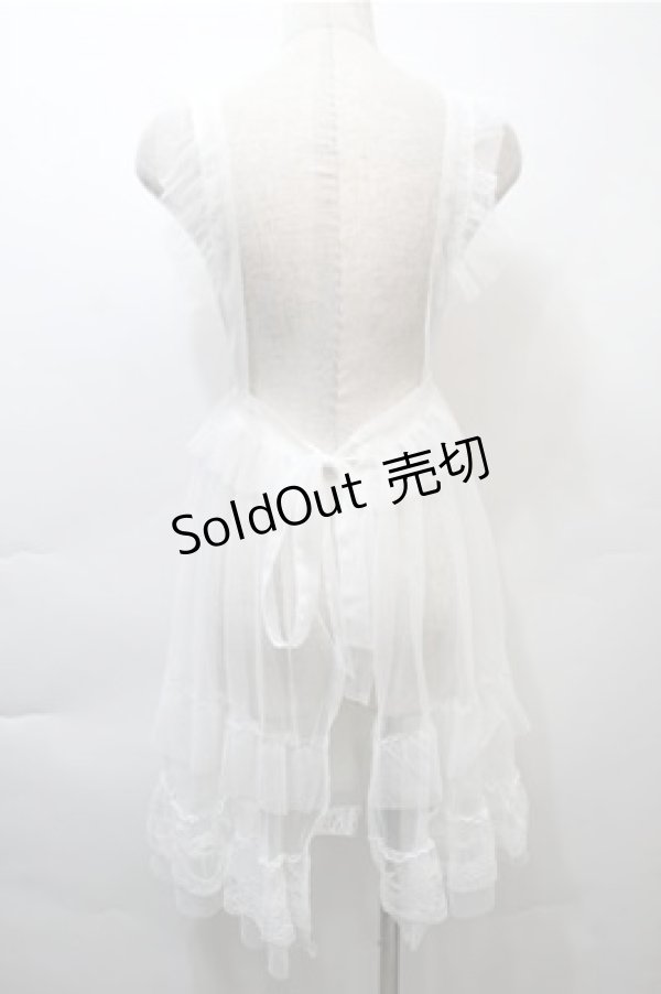 画像2: FLC / 星名桜子 hsチュールエプロンジャンスカ  白 S-25-11-05-002-LO-OP-AS-ZS (2)