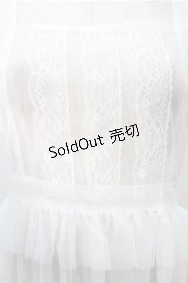 画像3: FLC / 星名桜子 hsチュールエプロンジャンスカ  白 S-25-11-05-002-LO-OP-AS-ZS (3)