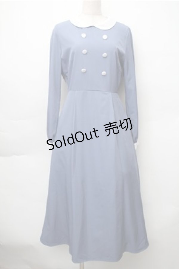 画像1: LEBECCA boutique / 快適な空の旅とワンピース  ブルー S-25-11-05-029-EL-OP-HR-ZS (1)