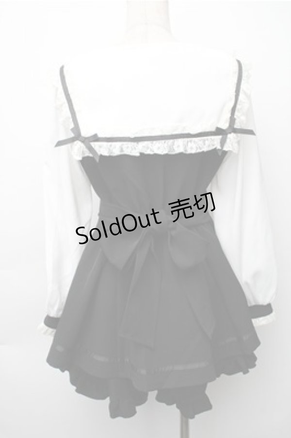 画像2: LIZ LISA / セーラーカラーセットアップ  黒ｘ白 S-25-11-05-033-LO-OP-HR-ZS (2)