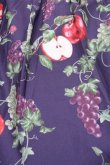 画像3: axes femme / シーズナルフルーツ柄ジャンパースカート  紫 S-25-11-05-035-AX-OP-HR-ZS (3)