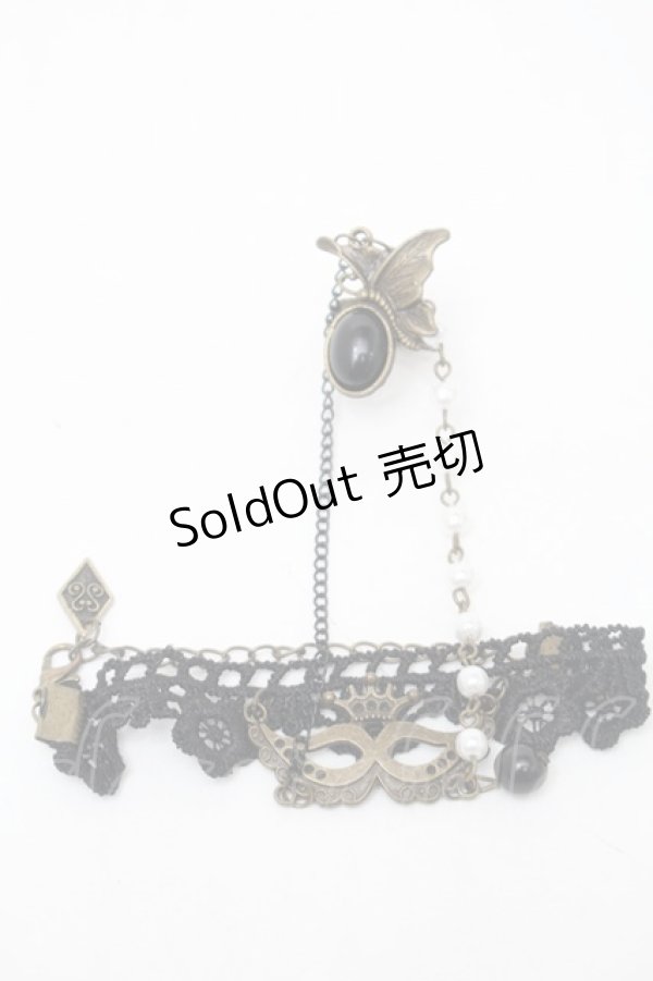 画像1: metamorphose / フィンガーブレスレット  ゴールドｘ黒 S-25-11-06-001-ME-AC-AS-ZS (1)