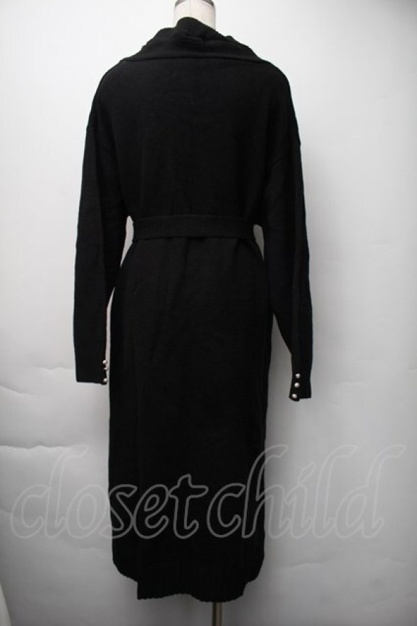 画像2: axes femme / 刺繍入りレイヤード風ニットワンピース  黒 S-25-11-06-042-AX-OP-HR-ZS (2)