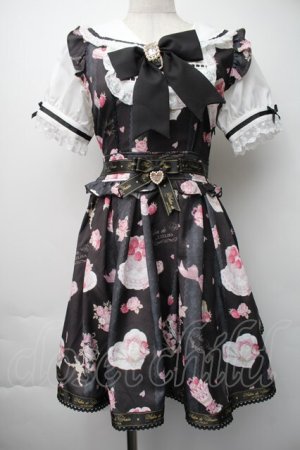 画像: LIZ LISA / Salon de Fraise柄ワンピース  黒 S-25-11-06-043-LO-OP-HR-ZS