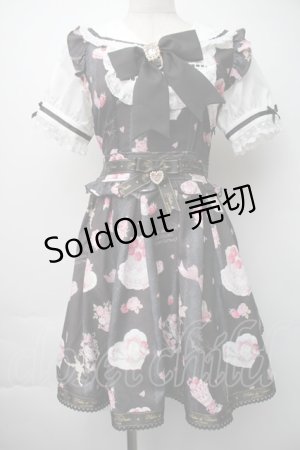 画像: LIZ LISA / Salon de Fraise柄ワンピース  黒 S-25-11-06-043-LO-OP-HR-ZS
