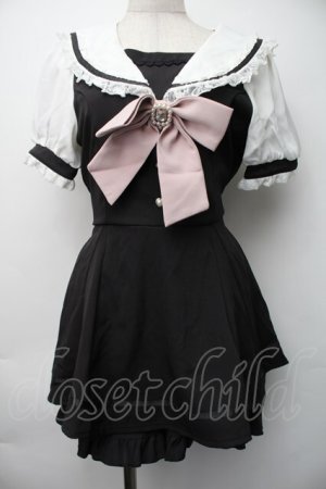 画像: LIZ LISA / 半袖セーラーカラーセットアップ 0 黒 S-25-11-06-046-LO-OP-HR-ZS
