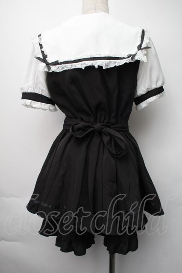 画像2: LIZ LISA / 半袖セーラーカラーセットアップ 0 黒 S-25-11-06-046-LO-OP-HR-ZS (2)