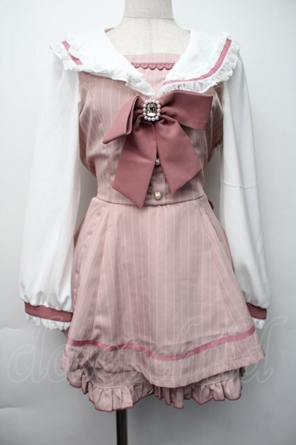 画像1: LIZ LISA / セーラーカラーセットアップ 0 ピンク S-25-11-06-047-LO-OP-HR-ZS (1)