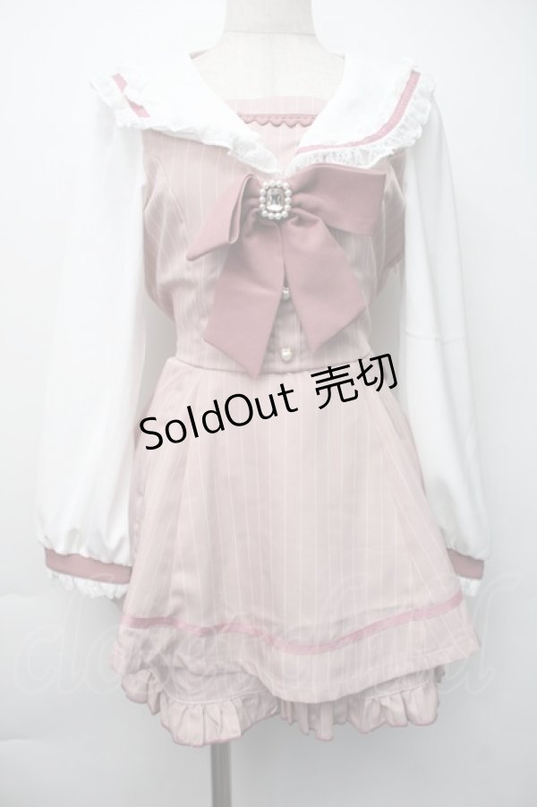 画像1: LIZ LISA / セーラーカラーセットアップ 0 ピンク S-25-11-06-047-LO-OP-HR-ZS (1)