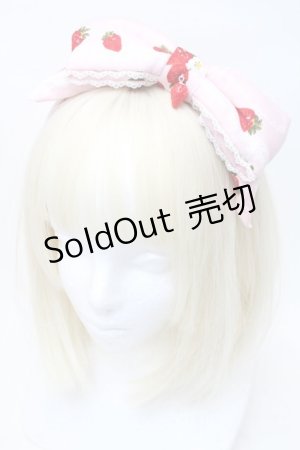 画像: metamorphose / Strawberry harvestリボンカチューシャ  ピンク S-25-11-06-004-ME-AC-HR-ZS