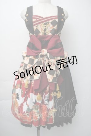 画像: metamorphose / 百花繚乱〜まほろばの舞〜サイドプリーツジャンパースカート 1 黒 S-25-11-06-052-ME-OP-HR-ZS