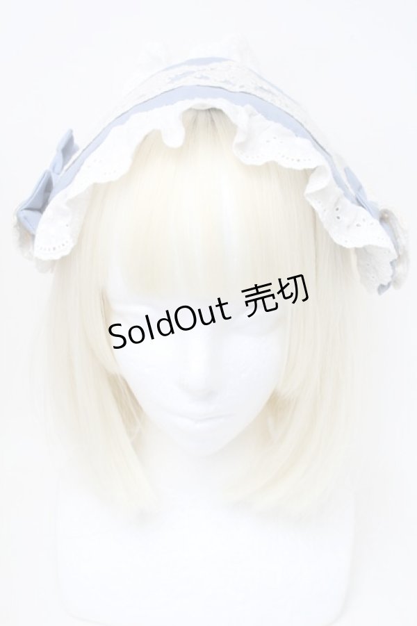 画像2: LOLITA / ヘッドドレス  サックス S-25-11-06-008-LO-ZA-AS-ZS (2)