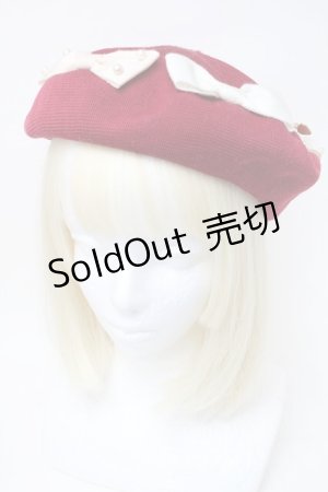 画像: Emily Temple cute / リボンサークルベレー  赤 S-25-11-06-009-ET-ZA-HR-ZS