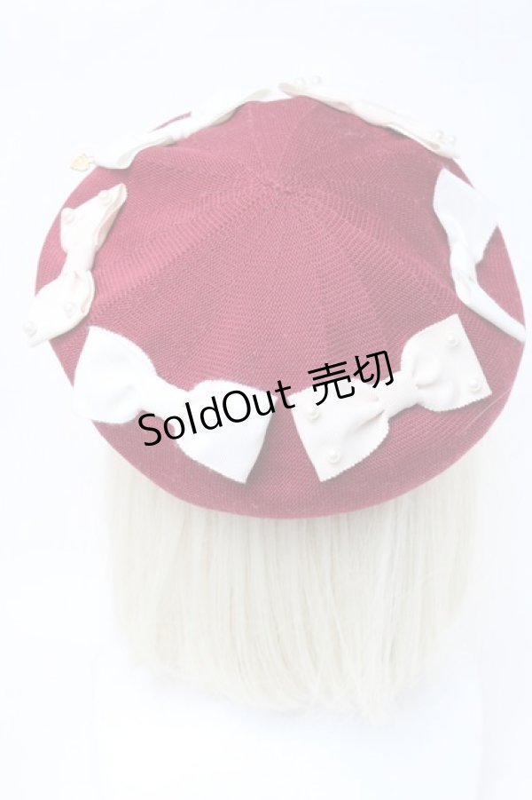 画像3: Emily Temple cute / リボンサークルベレー  赤 S-25-11-06-009-ET-ZA-HR-ZS (3)