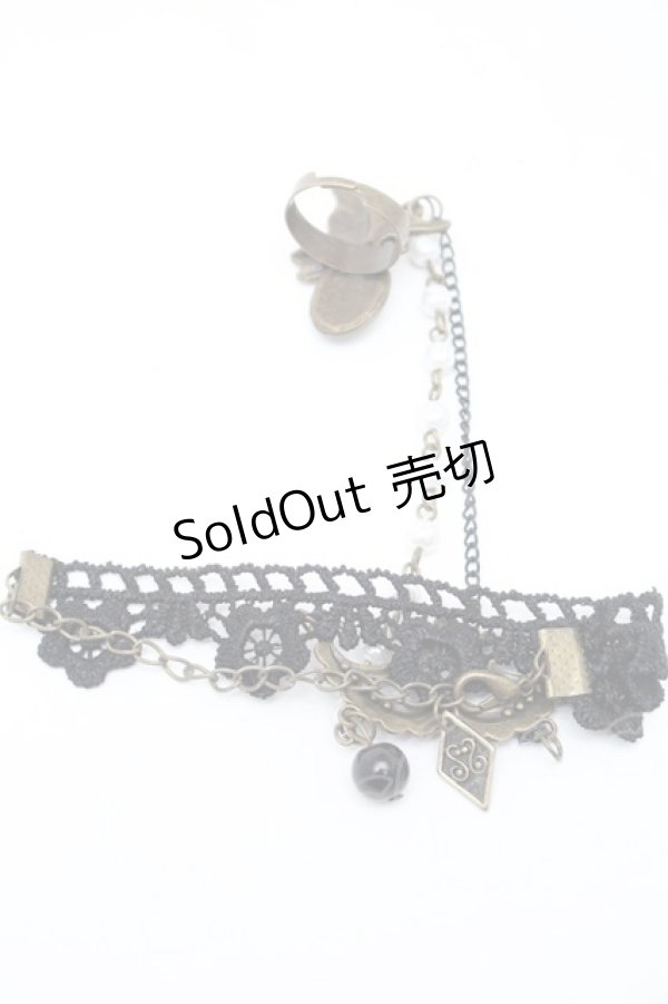 画像4: metamorphose / フィンガーブレスレット  ゴールドｘ黒 S-25-11-06-001-ME-AC-AS-ZS (4)