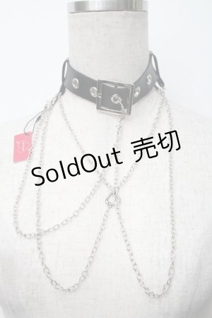 画像: Jamieエーエヌケー / チェーンチョーカー  黒ｘシルバー S-25-11-06-015-LO-ZA-HR-ZS